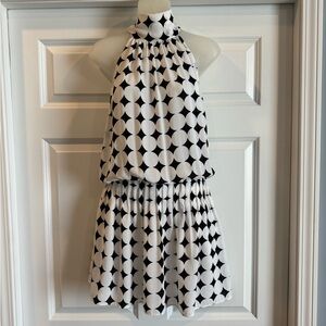 Stylish Black and White mini Dress